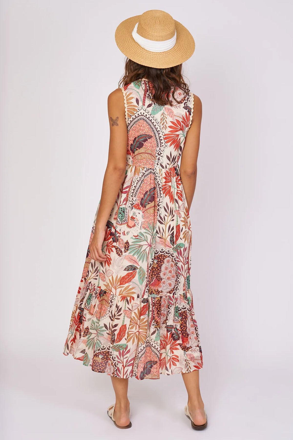 Rene Derhy Örgü V Yaka Maxi Elbise-Libas Trendy Fashion Store