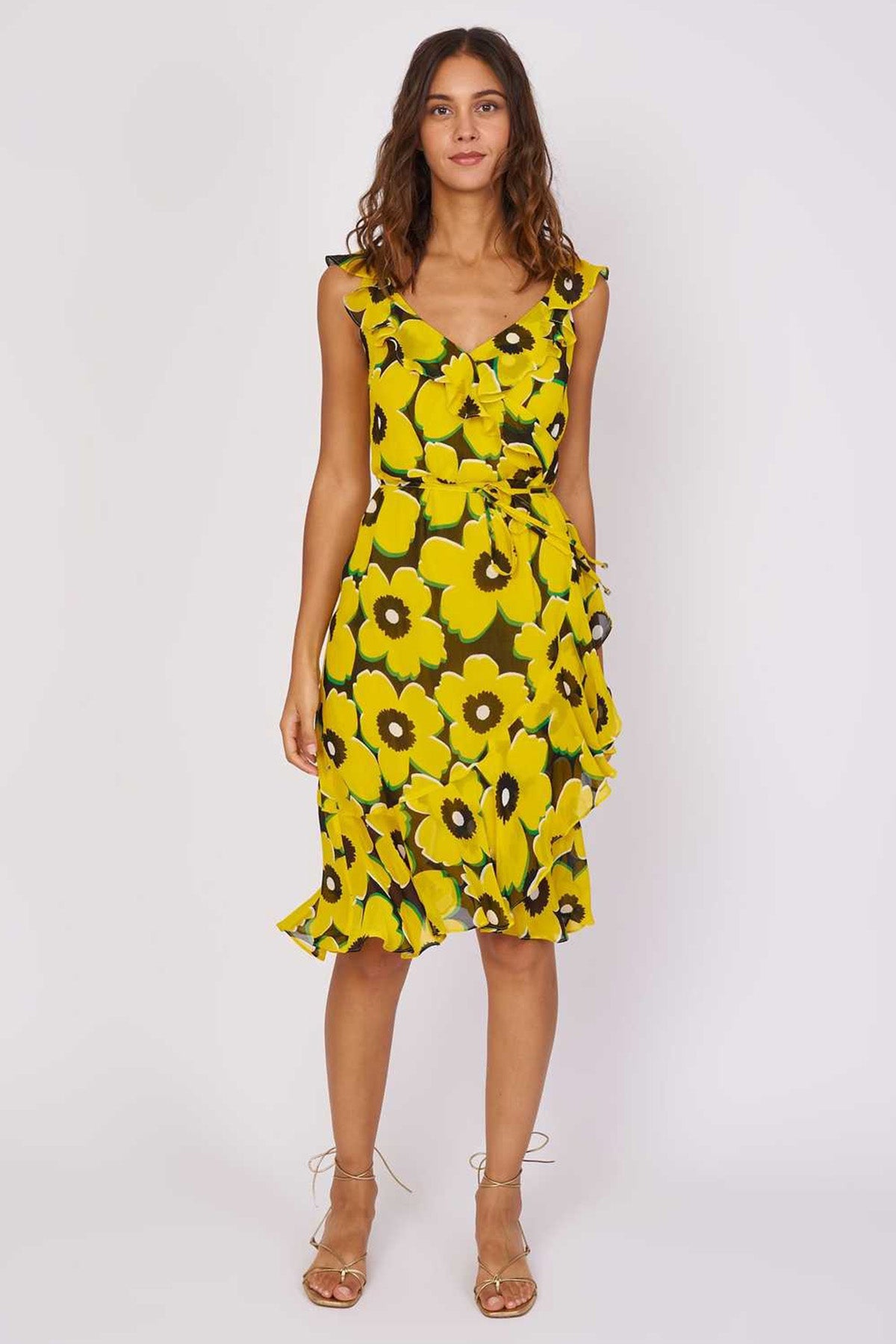 Rene Derhy Creation Çiçek Desenli Midi Elbise-Libas Trendy Fashion Store