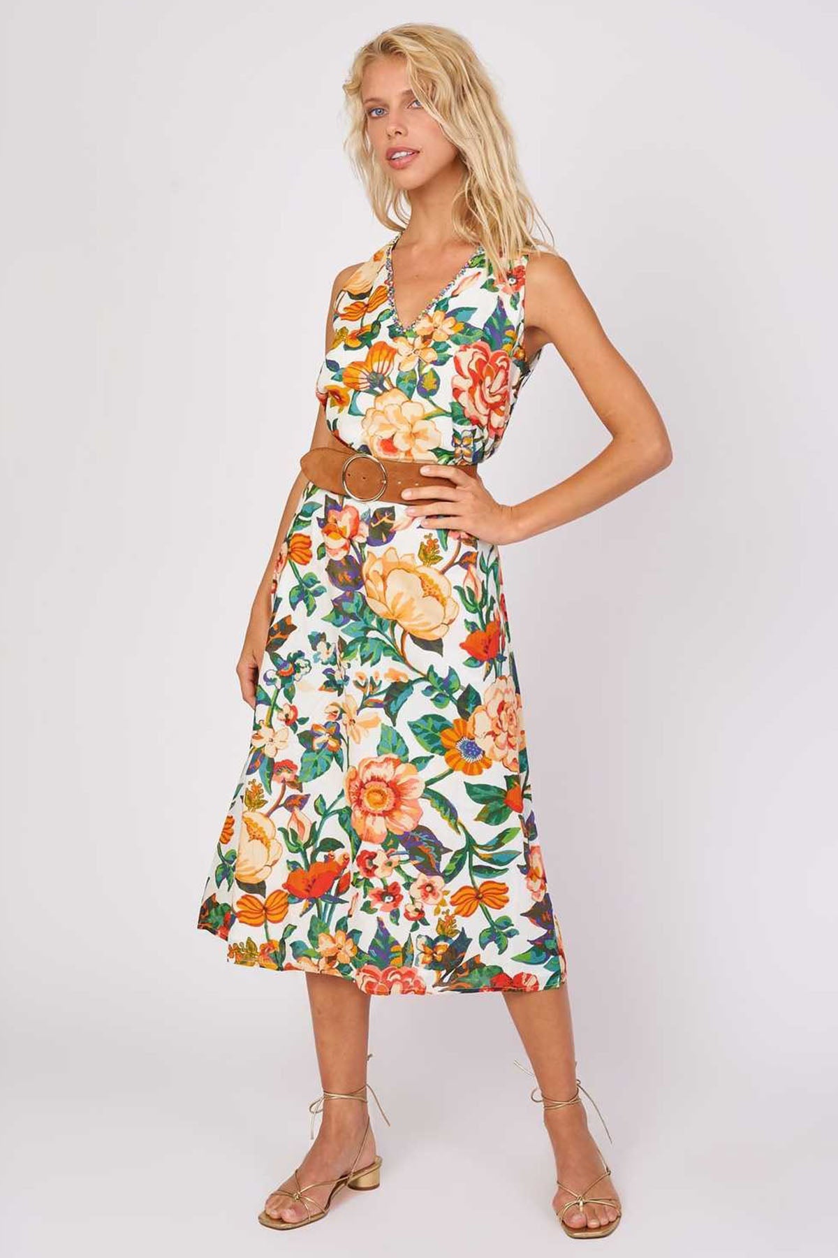 Rene Derhy Cabacero Midi Elbise-Libas Trendy Fashion Store