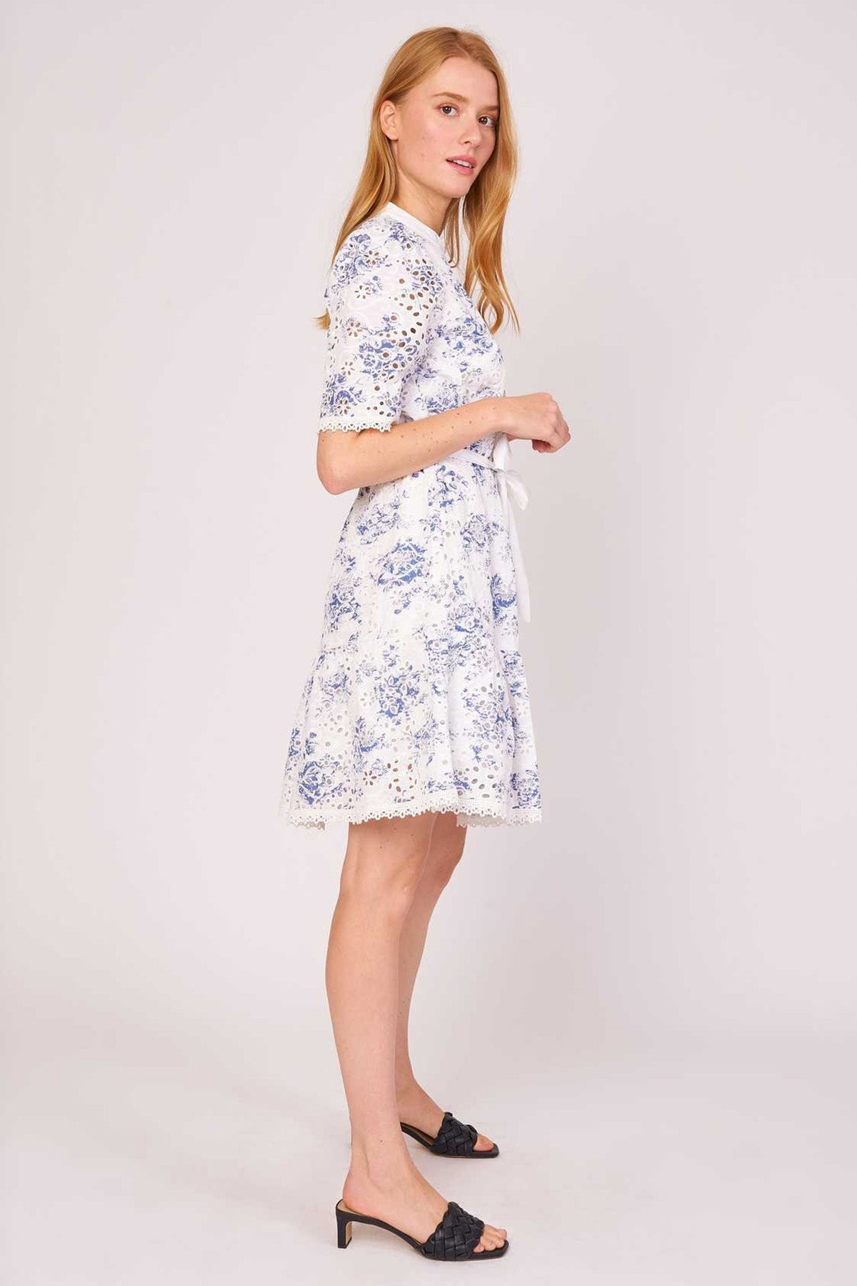 Rene Derhy Ceylan Kuşaklı Dizüstü Elbise-Libas Trendy Fashion Store