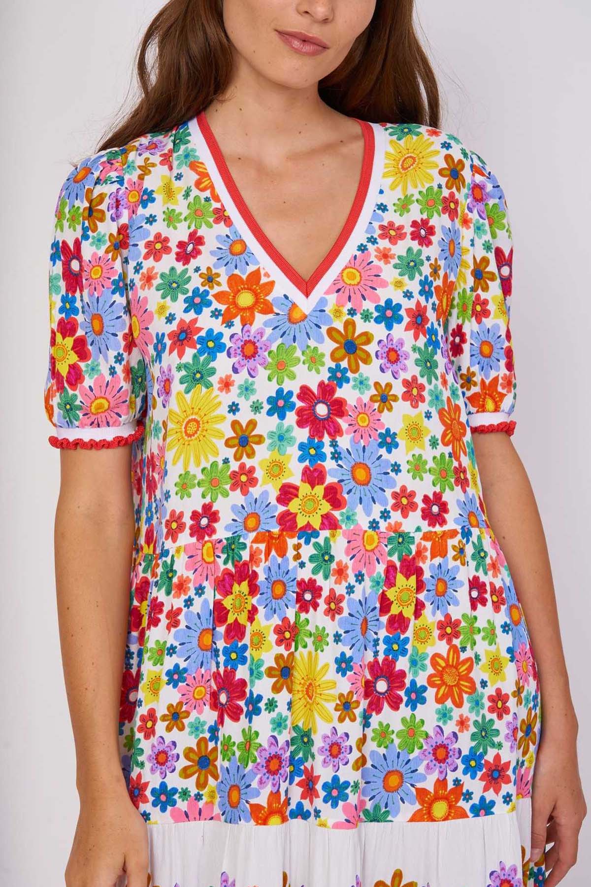 Rene Derhy Constance V Yaka Dizüstü Elbise-Libas Trendy Fashion Store