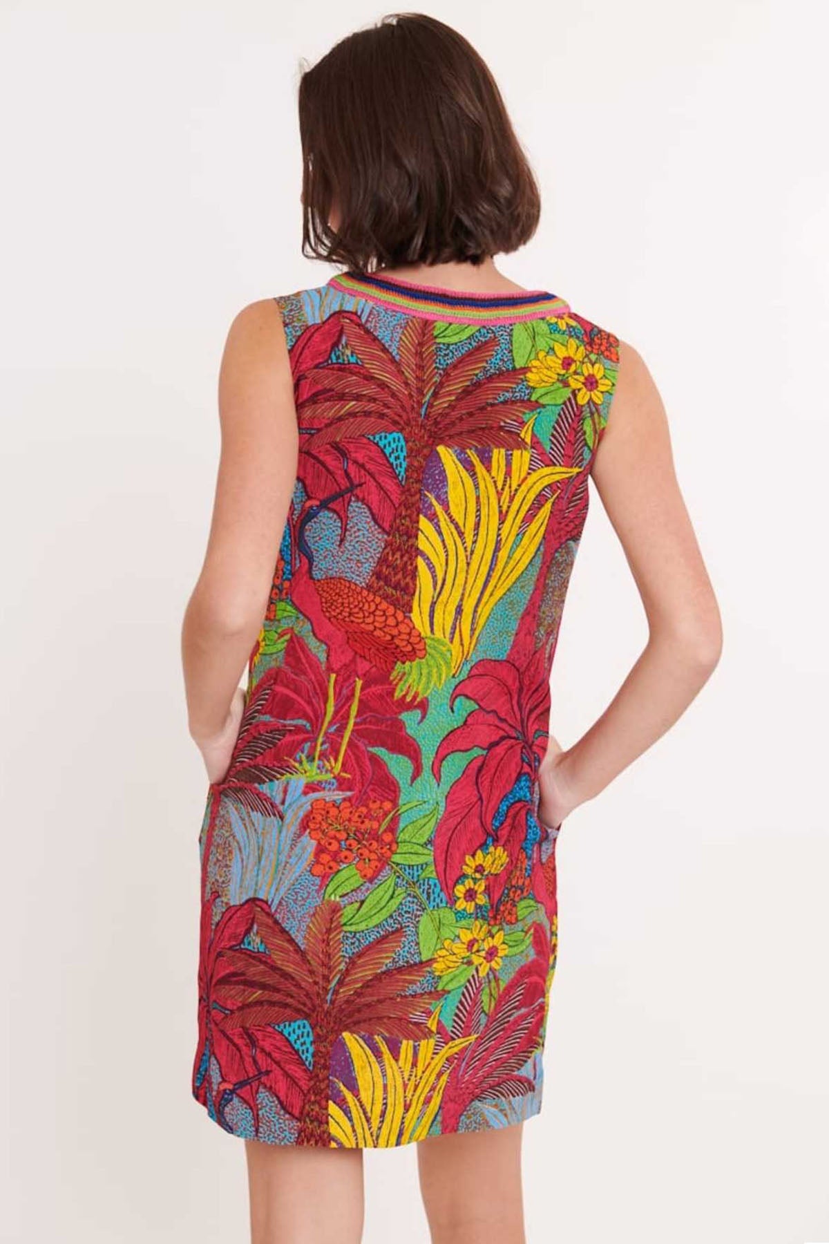 Rene Derhy Cacillo V Yaka Mini Elbise-Libas Trendy Fashion Store