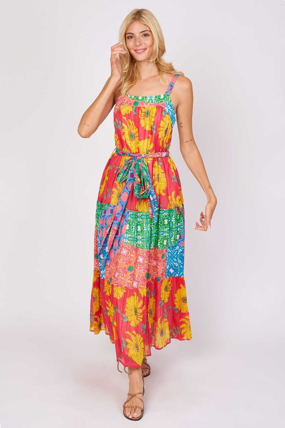 Rene Derhy Choregraphie Belden Kuşaklı Maxi Elbise-Libas Trendy Fashion Store