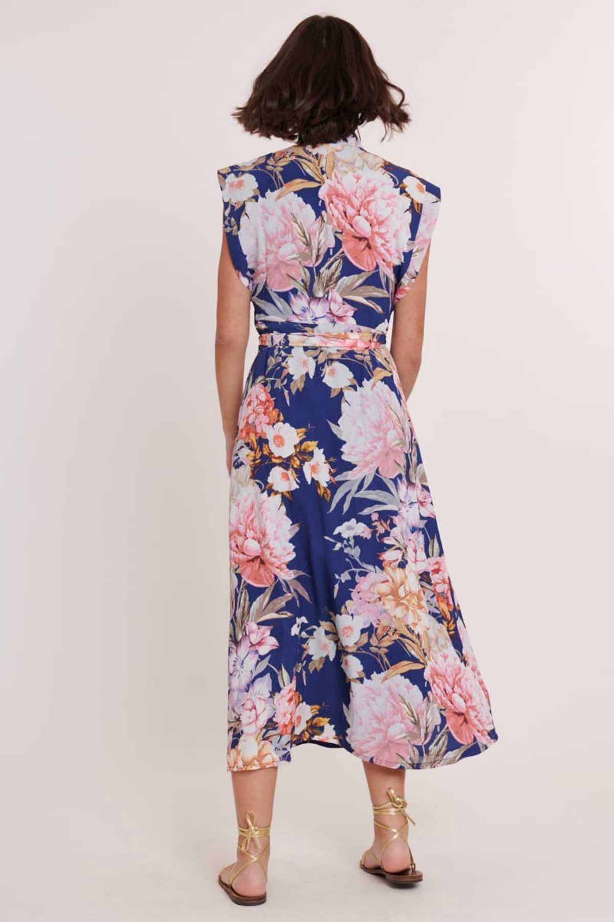 Rene Derhy Chambord Belden Kuşaklı Maxi Elbise