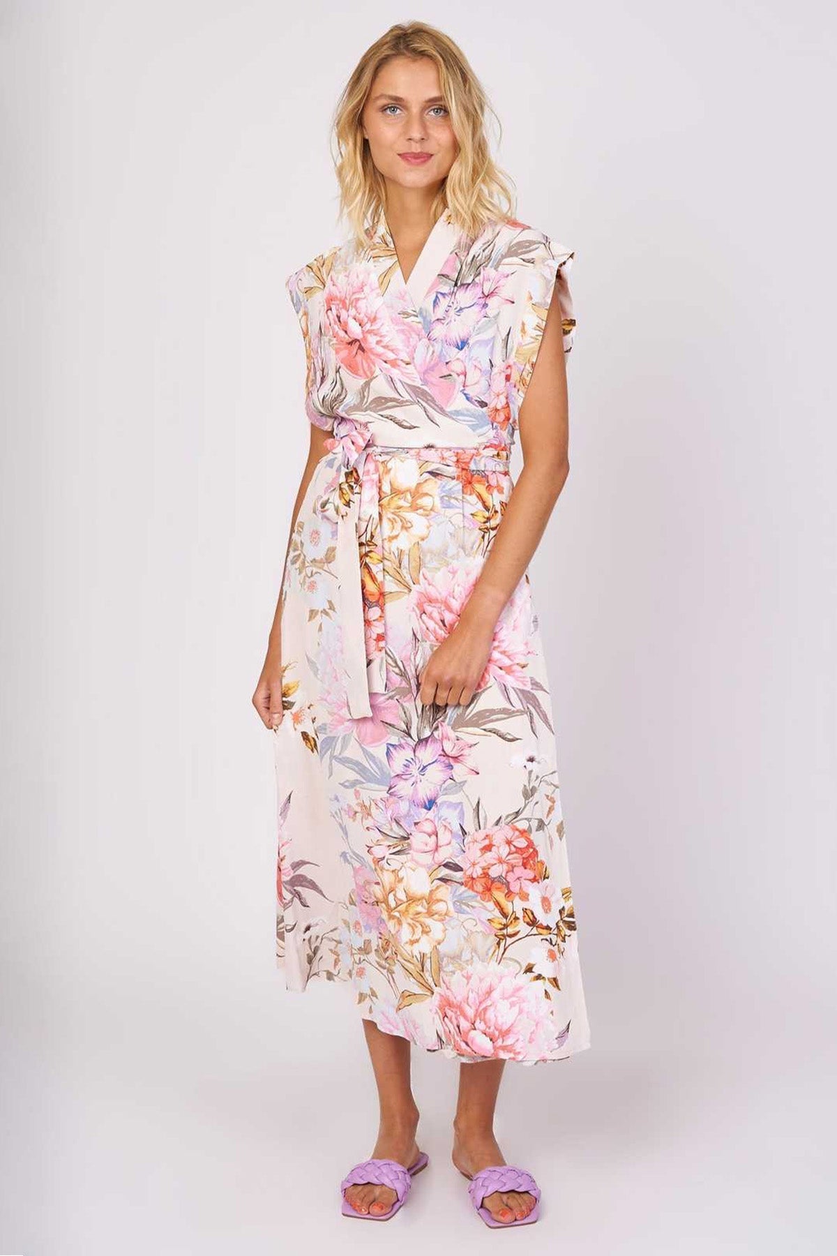 Rene Derhy Chambord Belden Kuşaklı Maxi Elbise