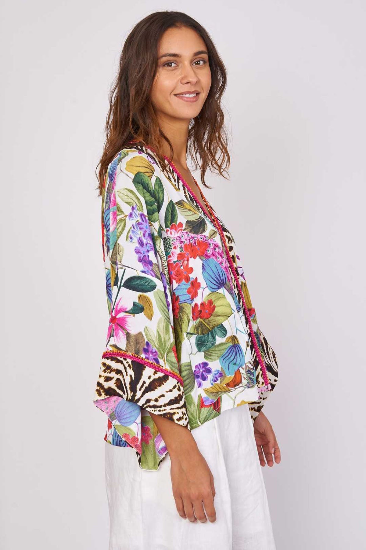 Rene Derhy Iceberg V Yaka Bluz-Libas Trendy Fashion Store