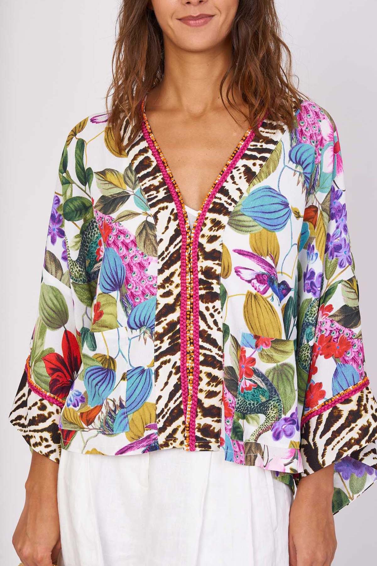 Rene Derhy Iceberg V Yaka Bluz-Libas Trendy Fashion Store