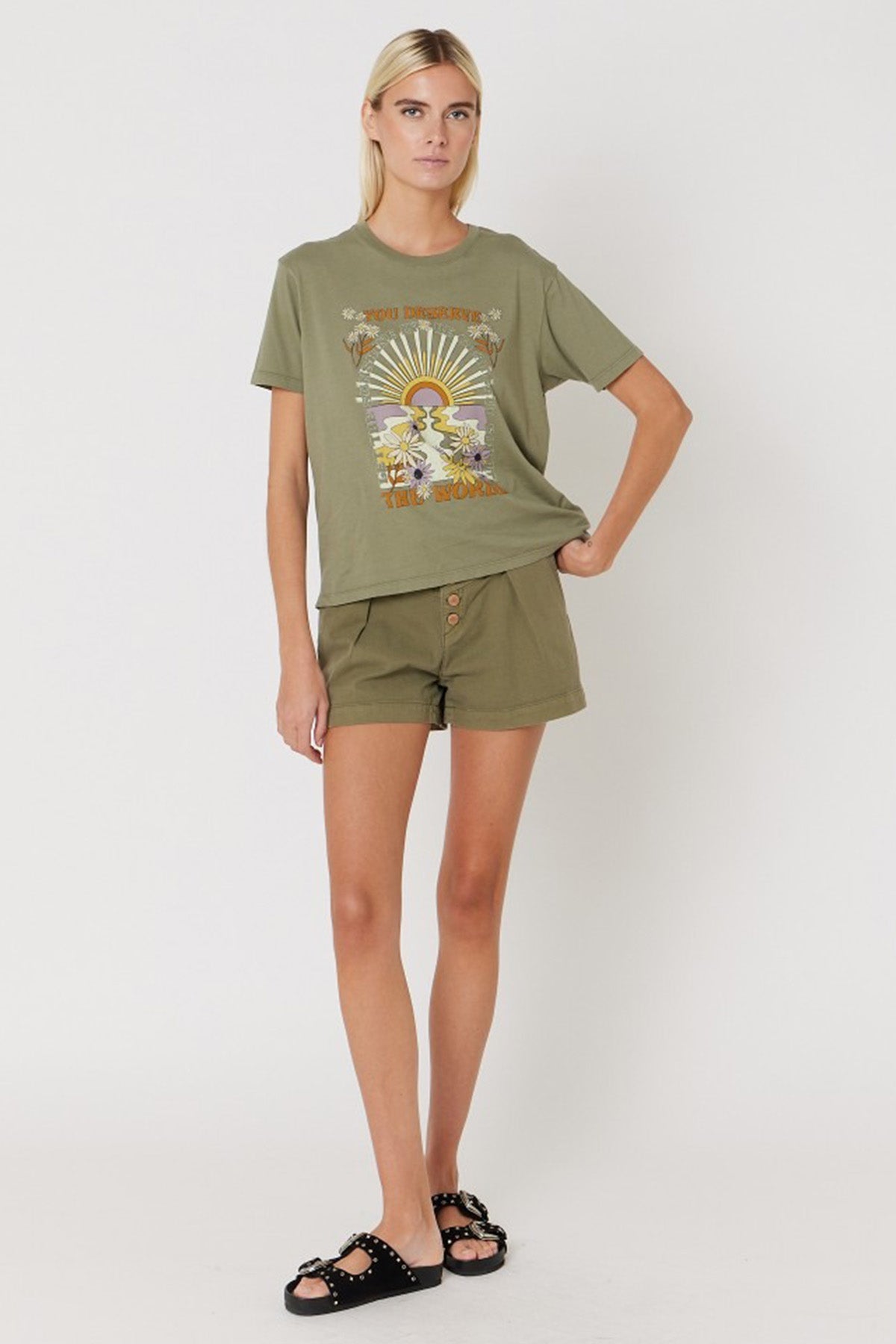 Berenice Ensweresmee Logolu Yuvarlak Yaka T-shirt-Libas Trendy Fashion Store