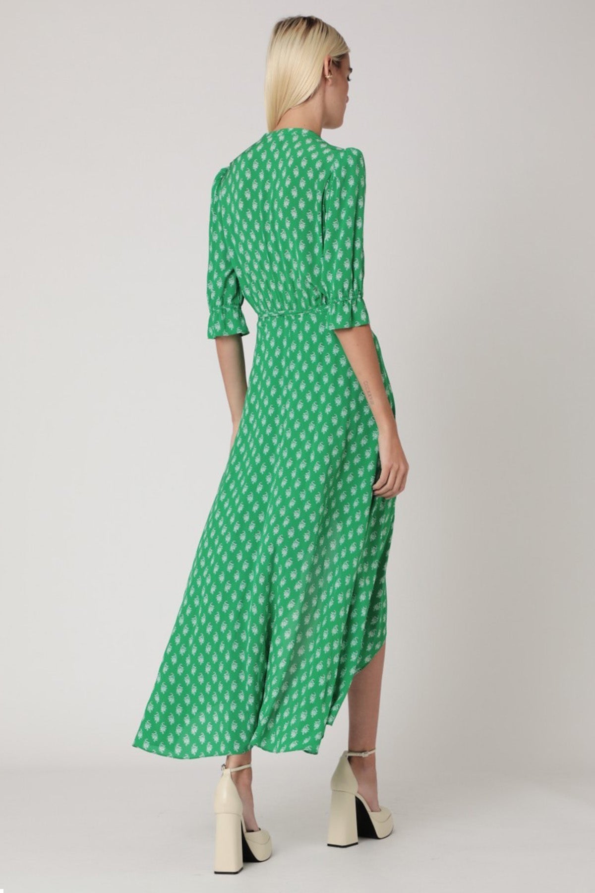 Berenice Roni V Yaka Midi Elbise