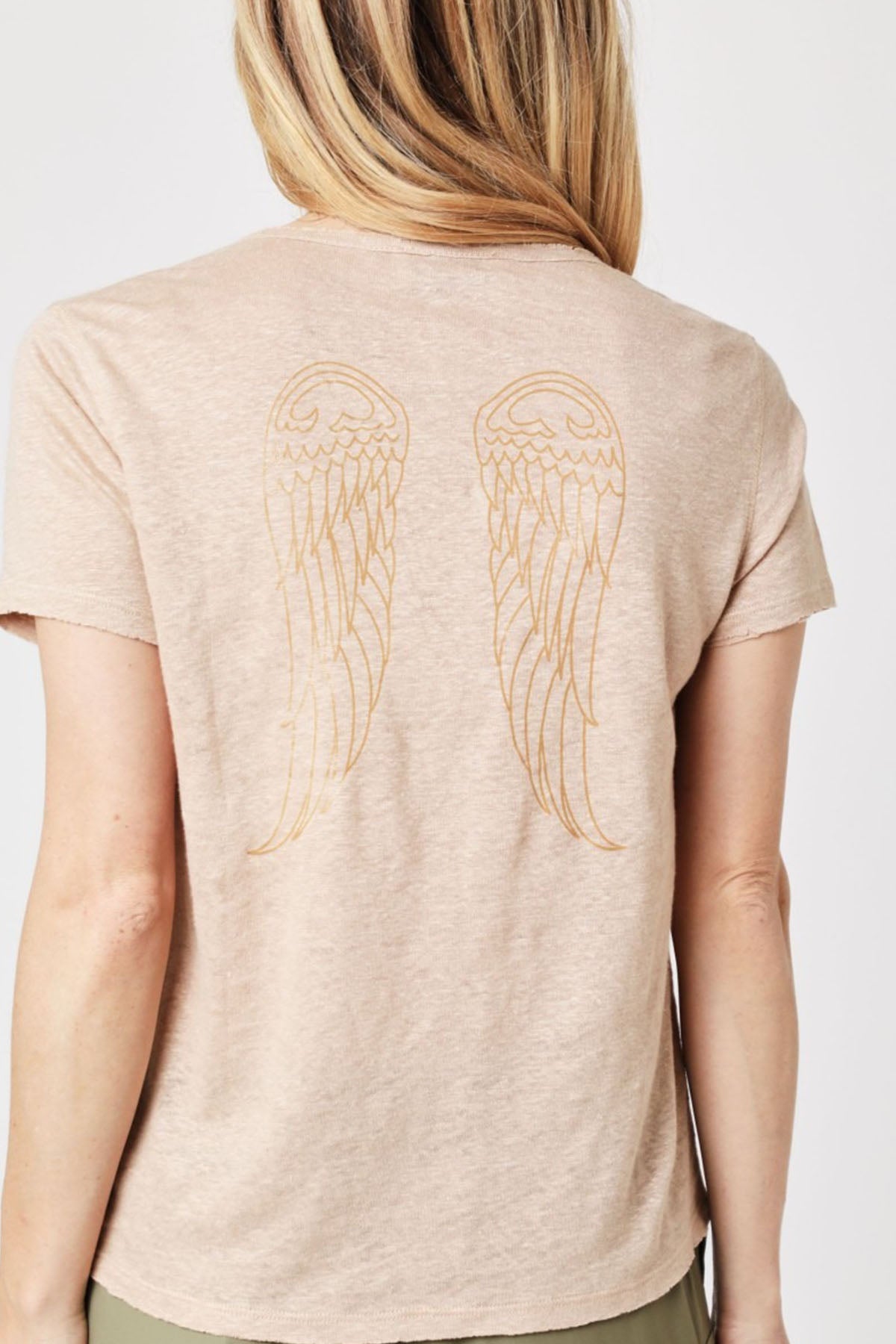 Berenice Elfywings V Yaka Keten T-shirt-Libas Trendy Fashion Store