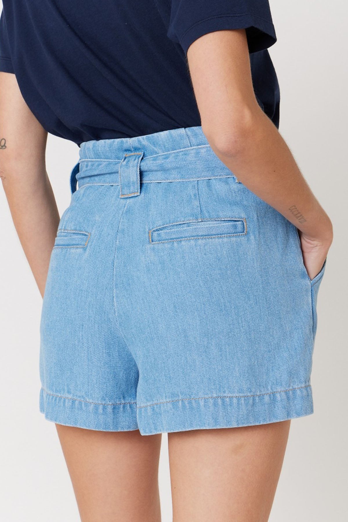 Berenice Solar Pileli Yüksek Bel Şort-Libas Trendy Fashion Store