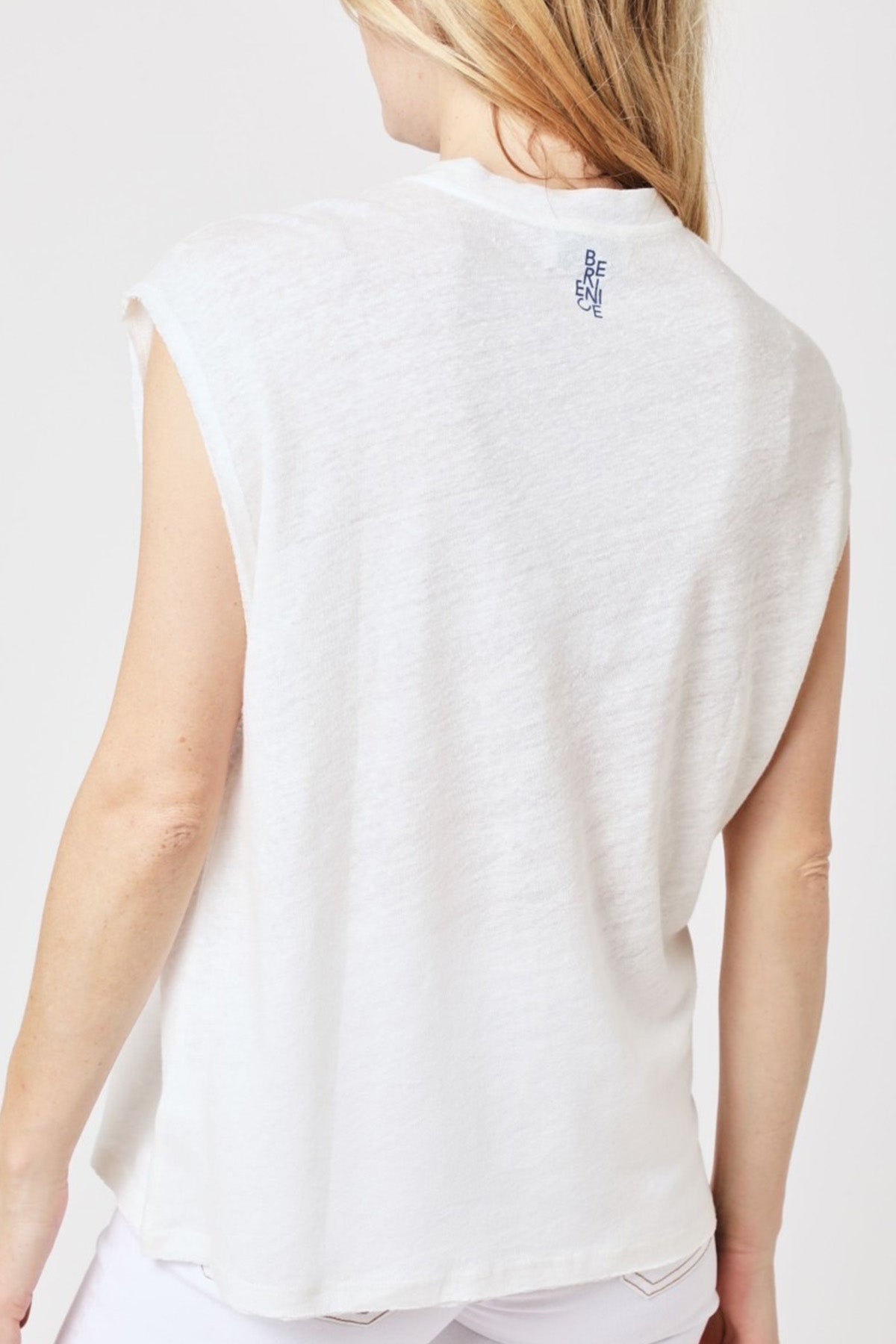 Berenice Emodays Yuvarlak Yaka Keten T-shirt-Libas Trendy Fashion Store