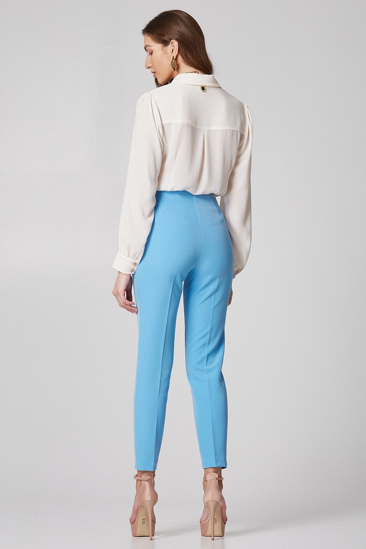 Lynne Metal Aksesuarlı Yüksek Bel Pantolon-Libas Trendy Fashion Store