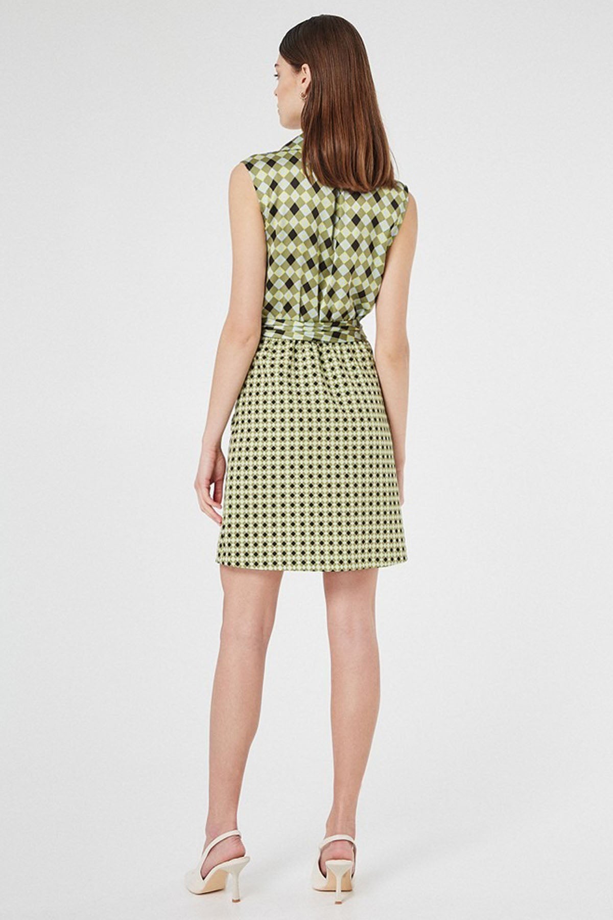 Bsb Derin V Yaka Mini Elbise-Libas Trendy Fashion Store