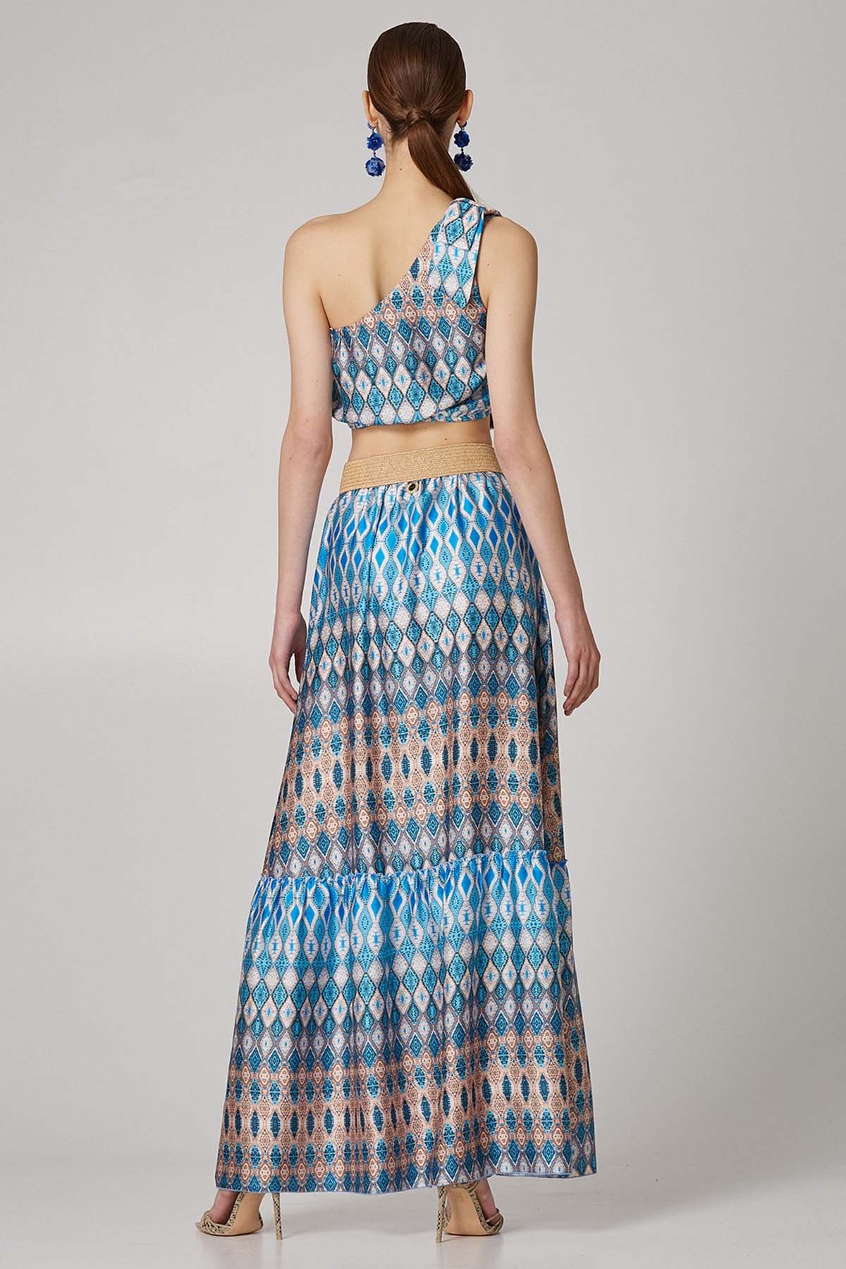 Lynne Tek Omuzlu Crop Bluz-Libas Trendy Fashion Store