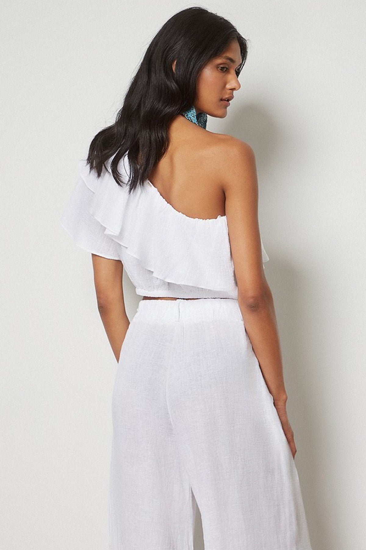 Bsb Tek Omuzlu Crop Bluz-Libas Trendy Fashion Store