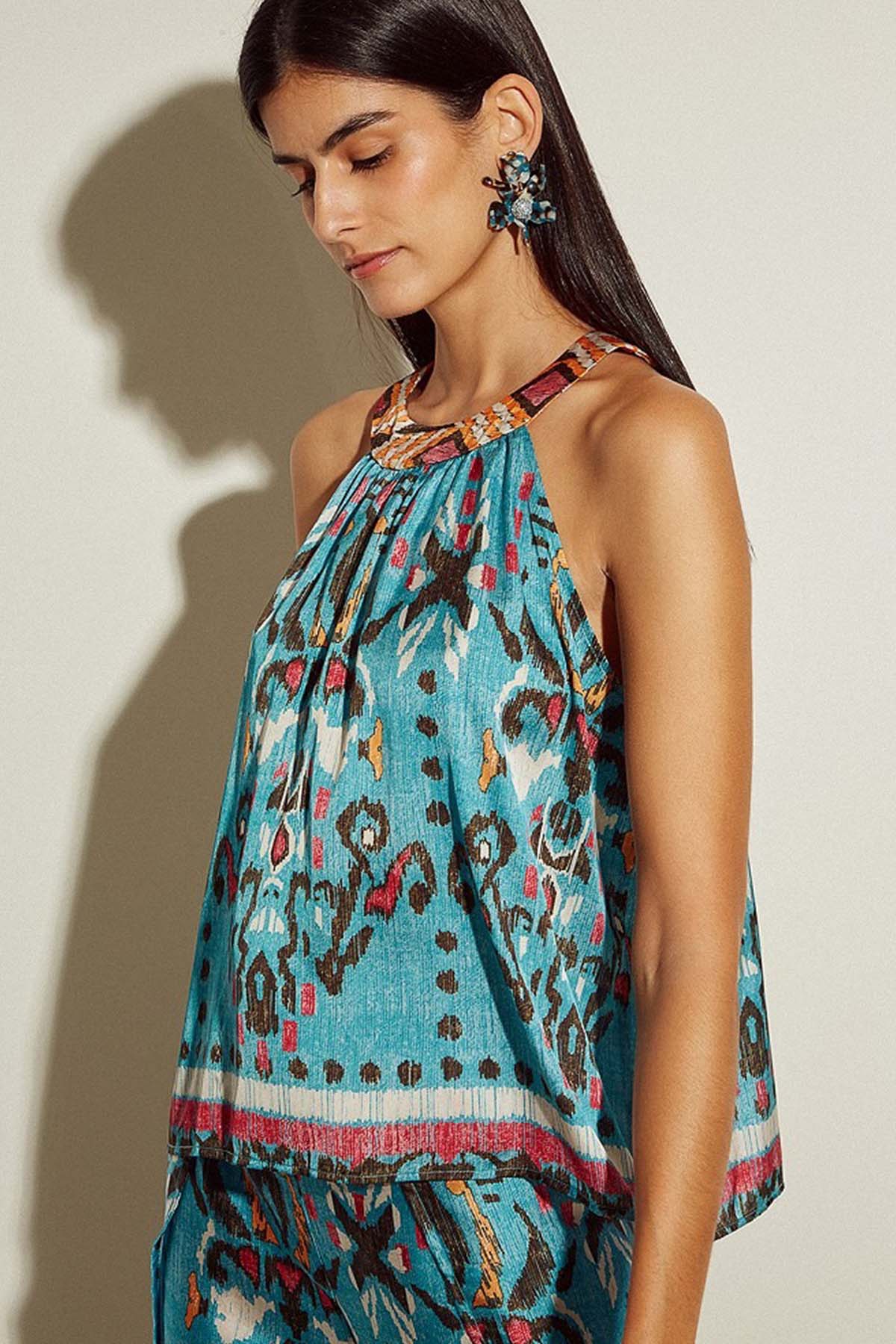 Bsb Desenli Bluz-Libas Trendy Fashion Store