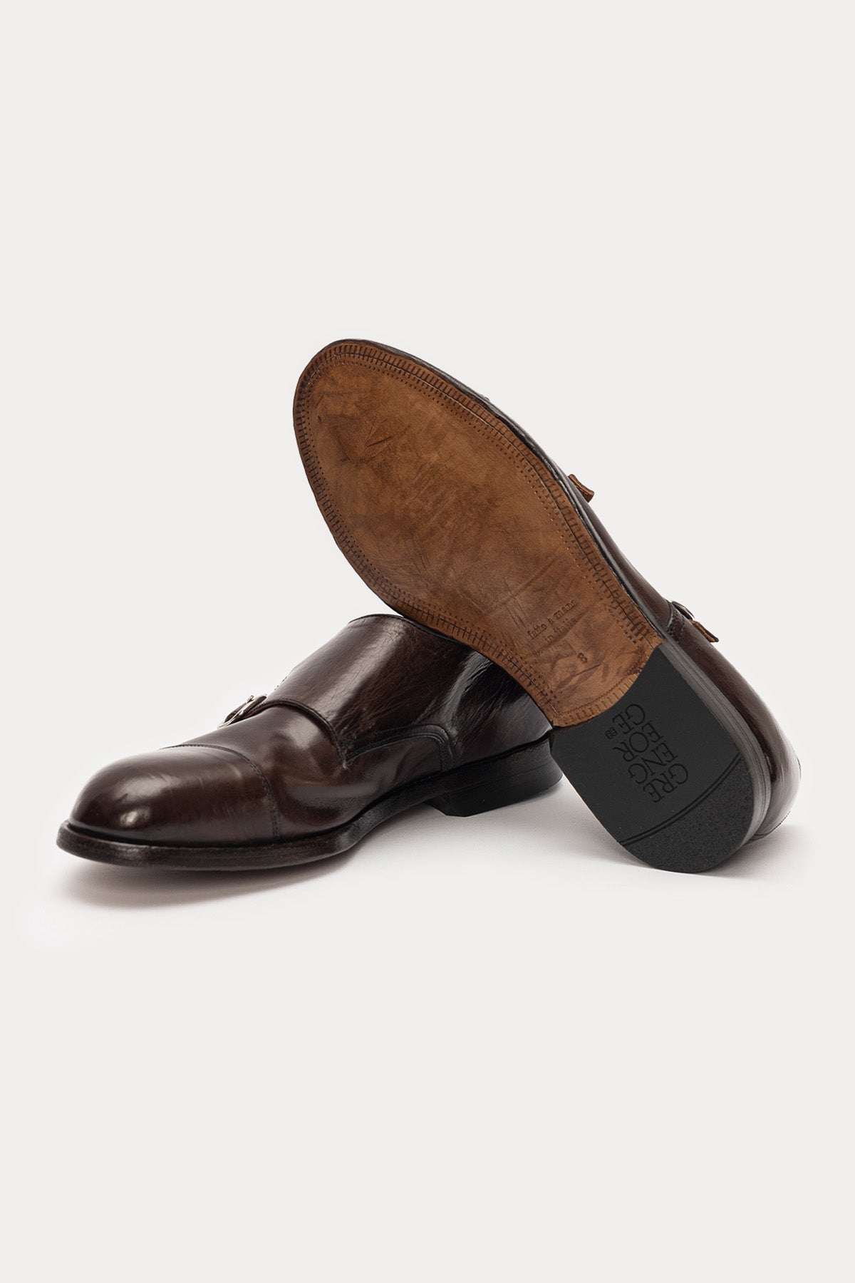 Green George Çift Tokalı Deri Loafer Ayakkabı