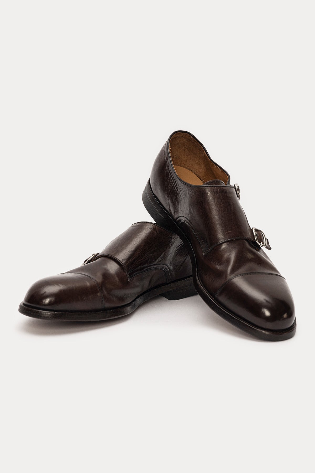 Green George Çift Tokalı Deri Loafer Ayakkabı