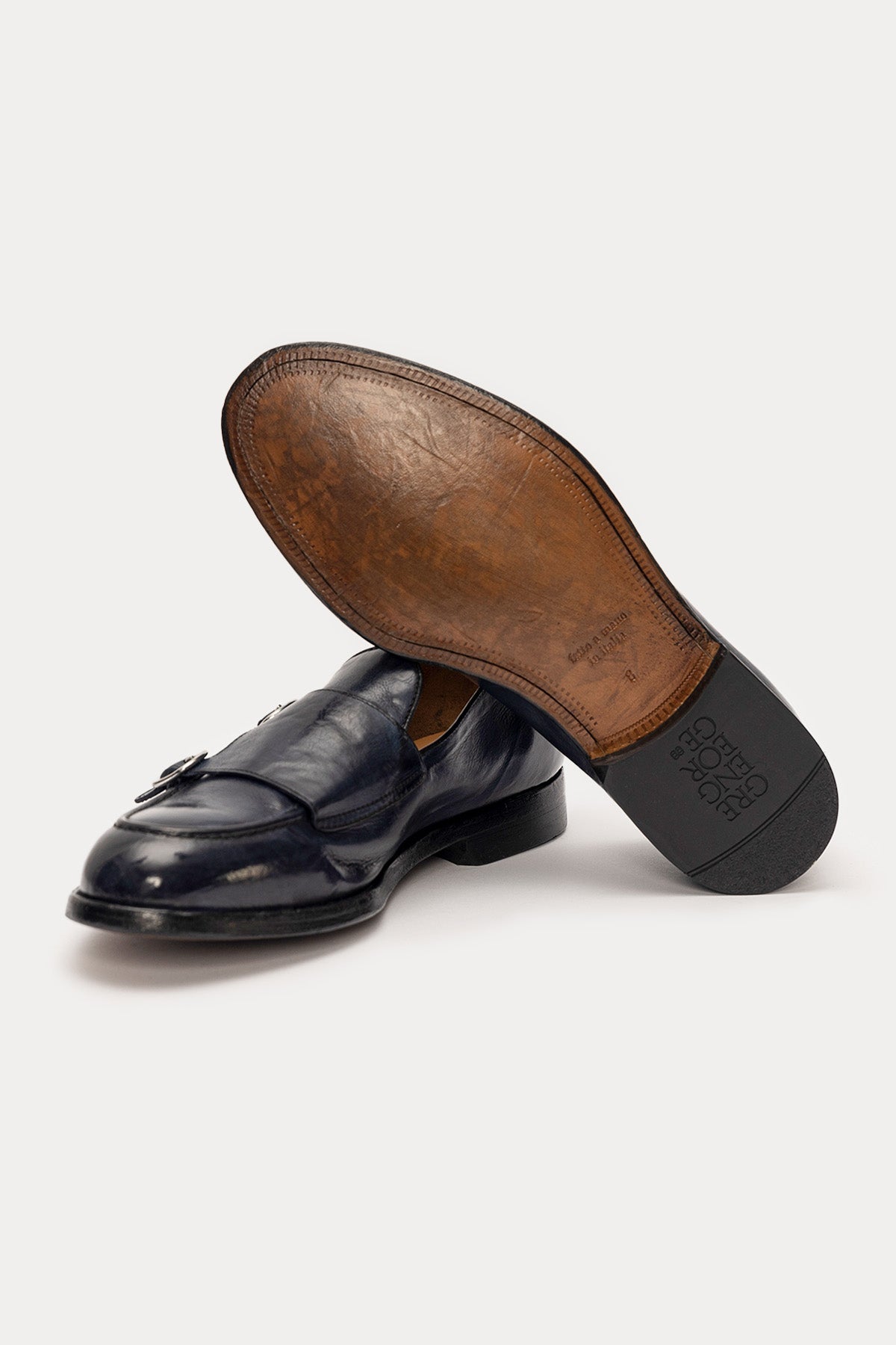 Green George Çift Tokalı Deri Loafer Ayakkabı