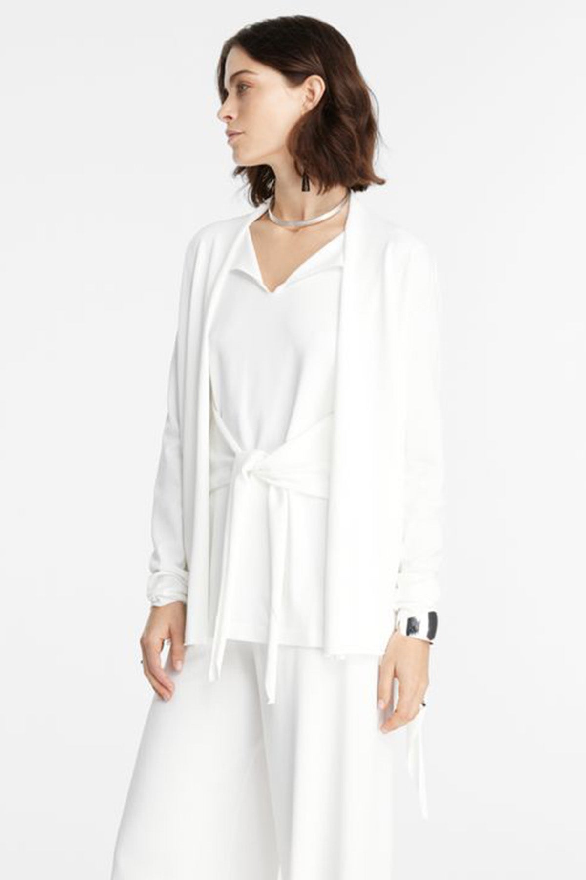 Sarah Pacini V Yaka Kuşaklı Bluz-Libas Trendy Fashion Store