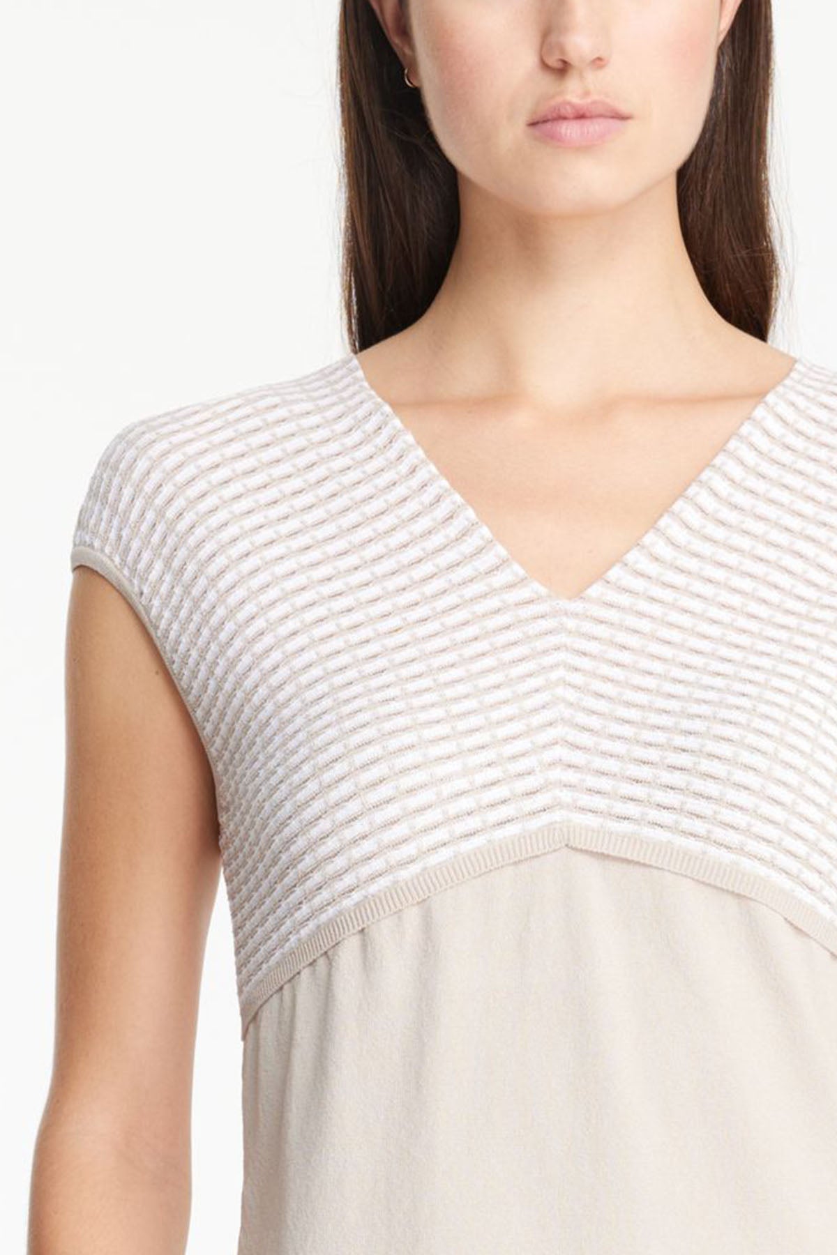 Sarah Pacini Örgü Detaylı V Yaka Bluz-Libas Trendy Fashion Store