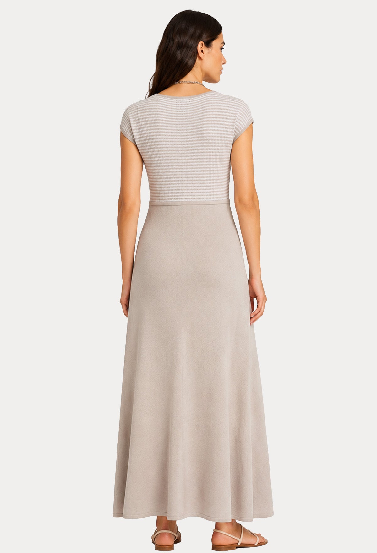 Sarah Pacini V Yaka Maxi Elbise