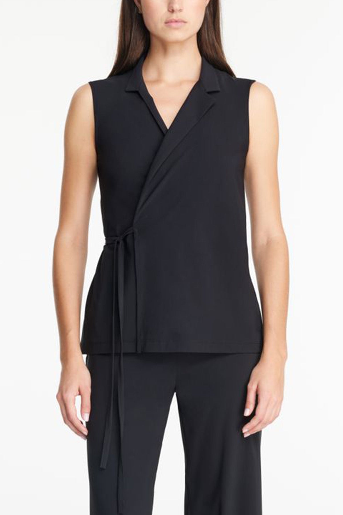 Sarah Pacini Kruvaze Kuşaklı Yelek