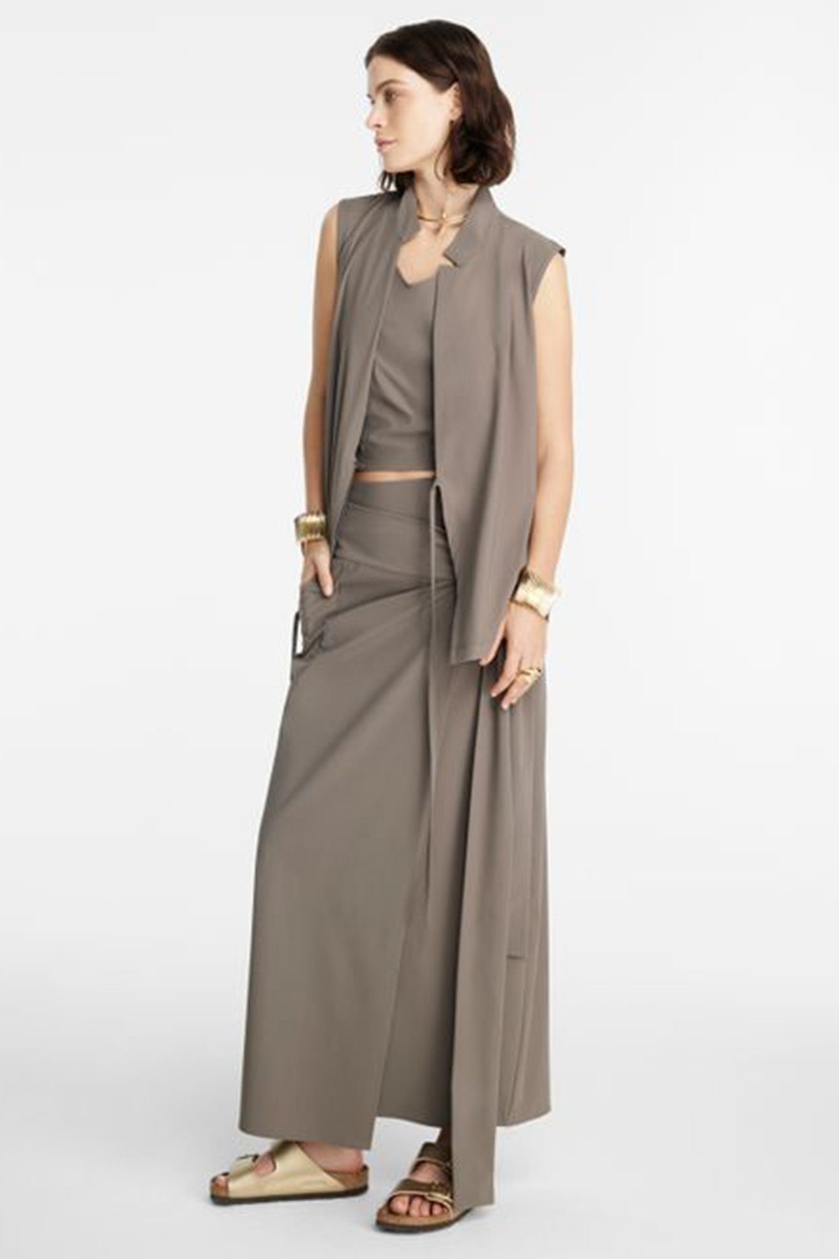 Sarah Pacini Kuşaklı Maxi Etek-Libas Trendy Fashion Store