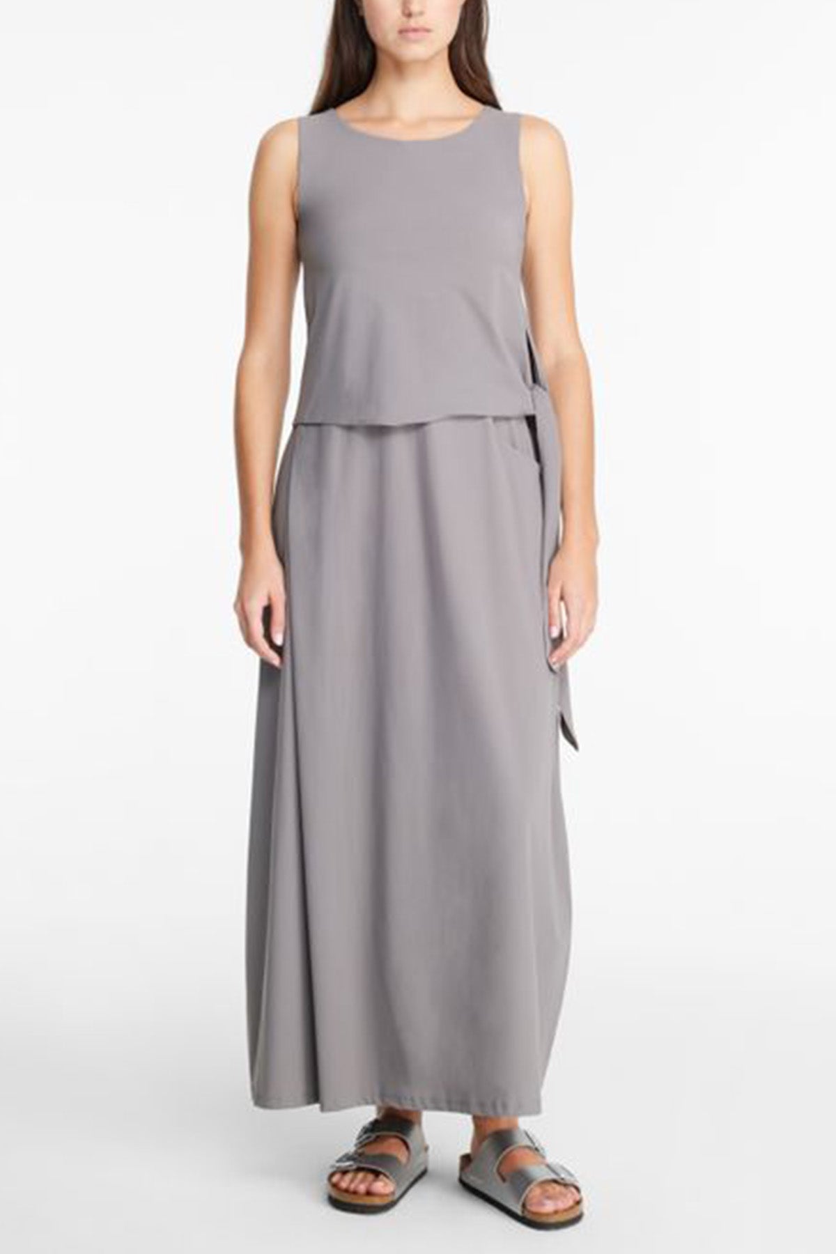 Sarah Pacini Yuvarlak Yaka Maxi Elbise-Libas Trendy Fashion Store