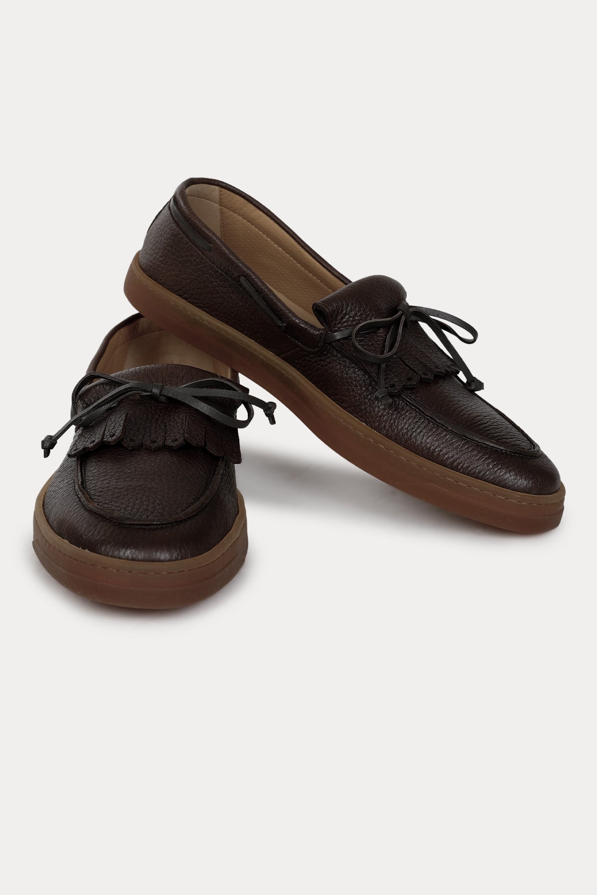 Henderson Idra Deri Bağcıklı Püsküllü Deri Loafer Ayakkabı