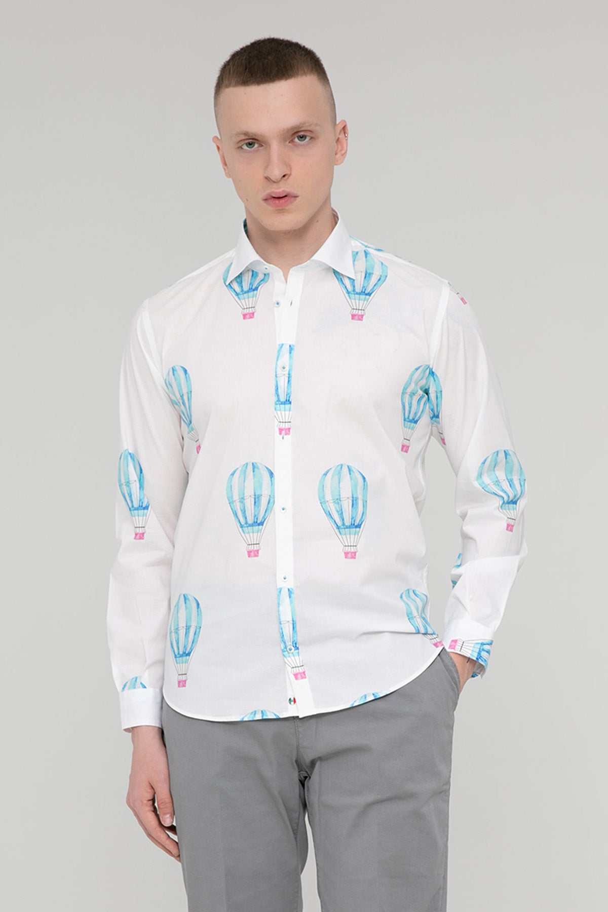 Poggianti Pisa Balon Desenli Gömlek-Libas Trendy Fashion Store