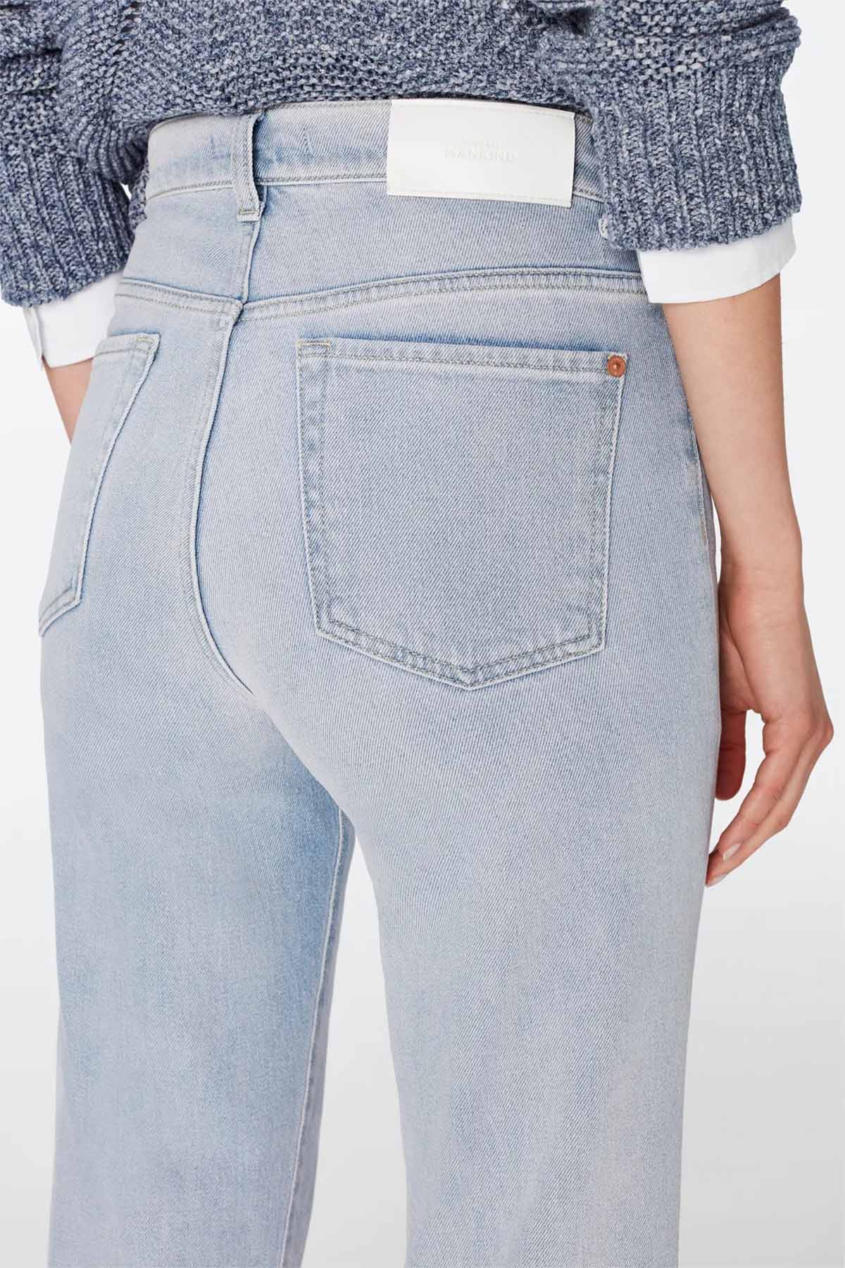7 For All Mankind Logan Stovepipe Yüksek Bel Crop Paça Jeans