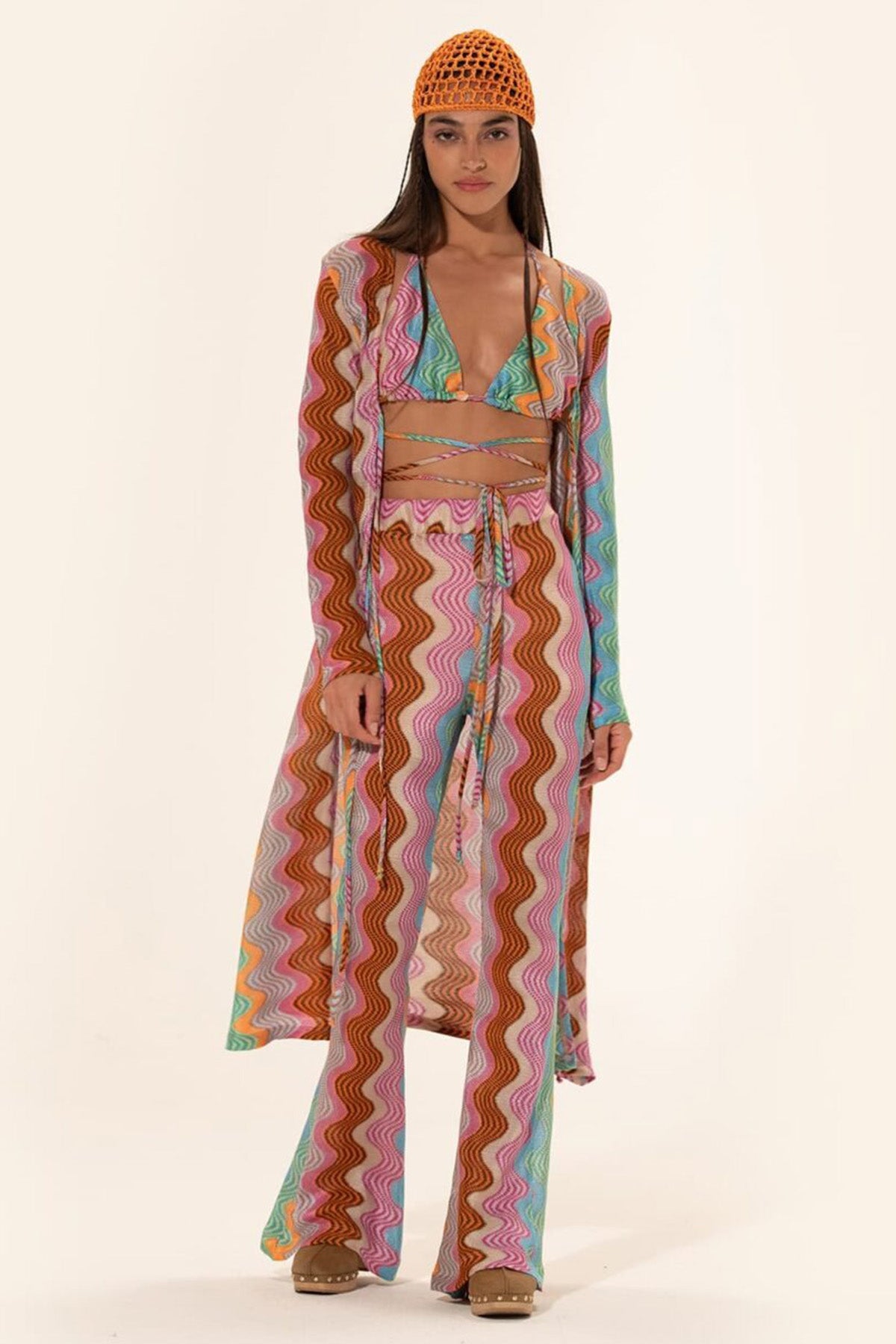 Meme Road Renkli Örgü Triko Ceket-Libas Trendy Fashion Store