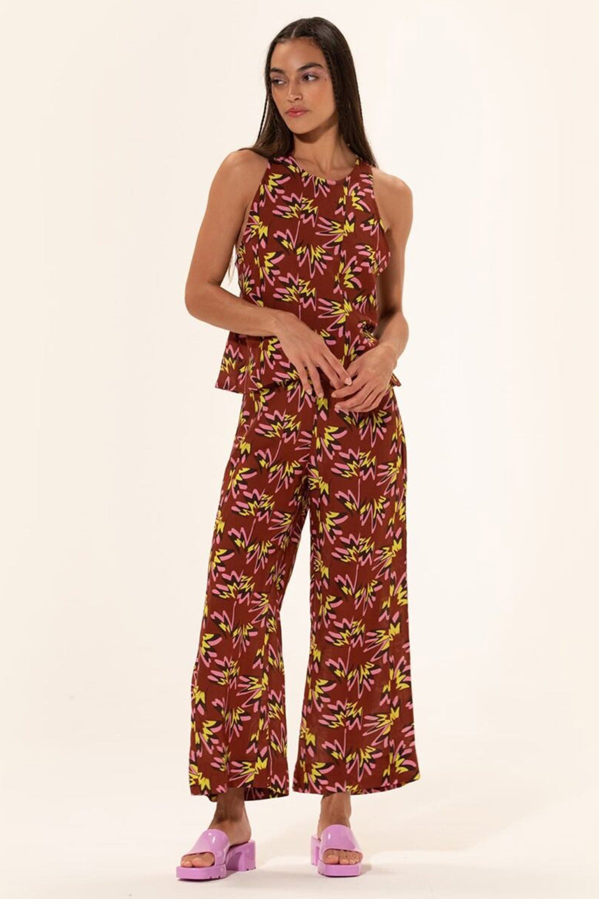 Meme Road Çapraz Kalın Askılı Ketenli Bluz-Libas Trendy Fashion Store