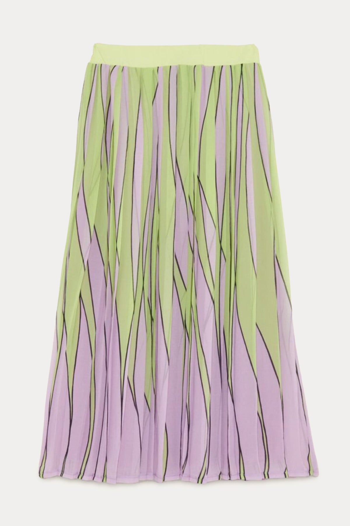 Meme Road Beli Lastikli Piliseli Midi Etek-Libas Trendy Fashion Store