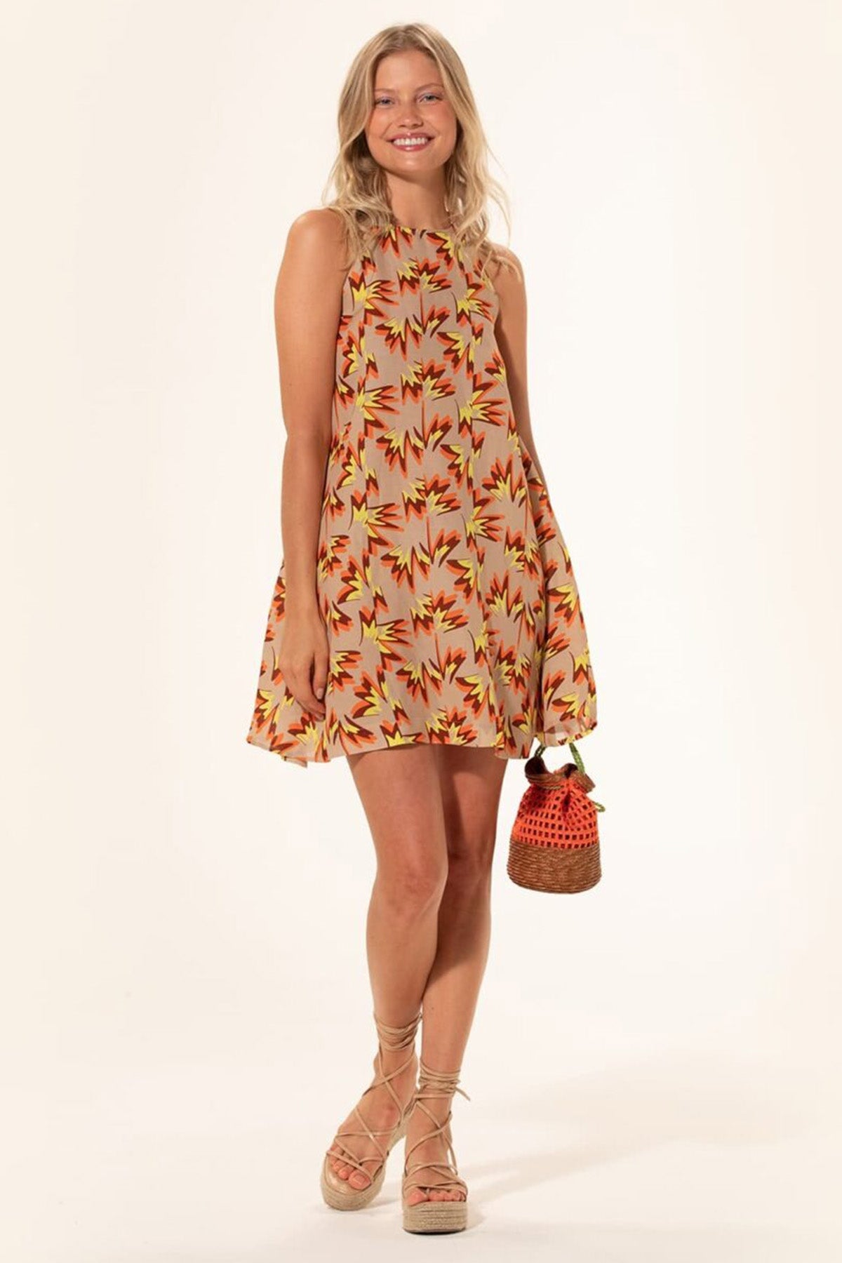 Meme Road Mini Keten Elbise-Libas Trendy Fashion Store