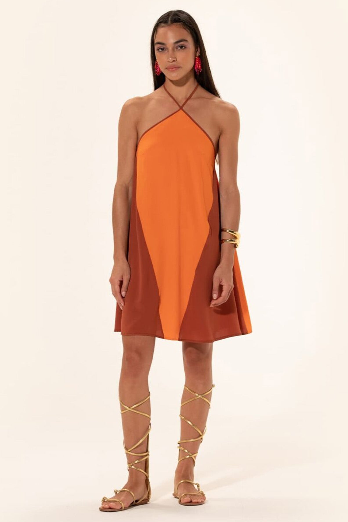 Meme Road Boyundan Bağlamalı İpekli Dizüstü Elbise-Libas Trendy Fashion Store