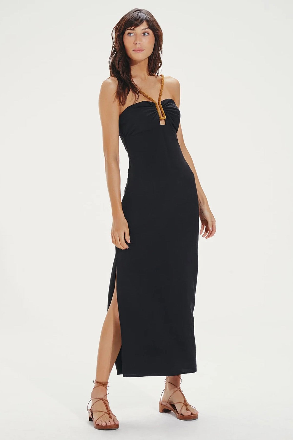 Vix Flora Maxi Keten Elbise-Libas Trendy Fashion Store