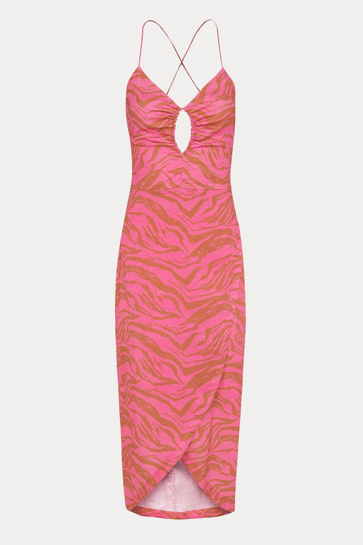 Vix Cintia Midi Keten Elbise-Libas Trendy Fashion Store