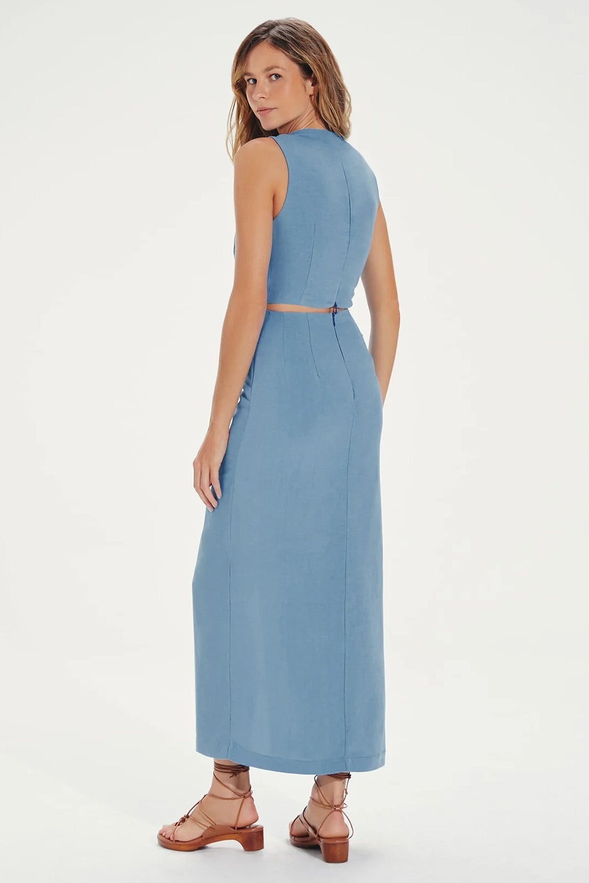 Vix Gracie Maxi Keten Elbise-Libas Trendy Fashion Store