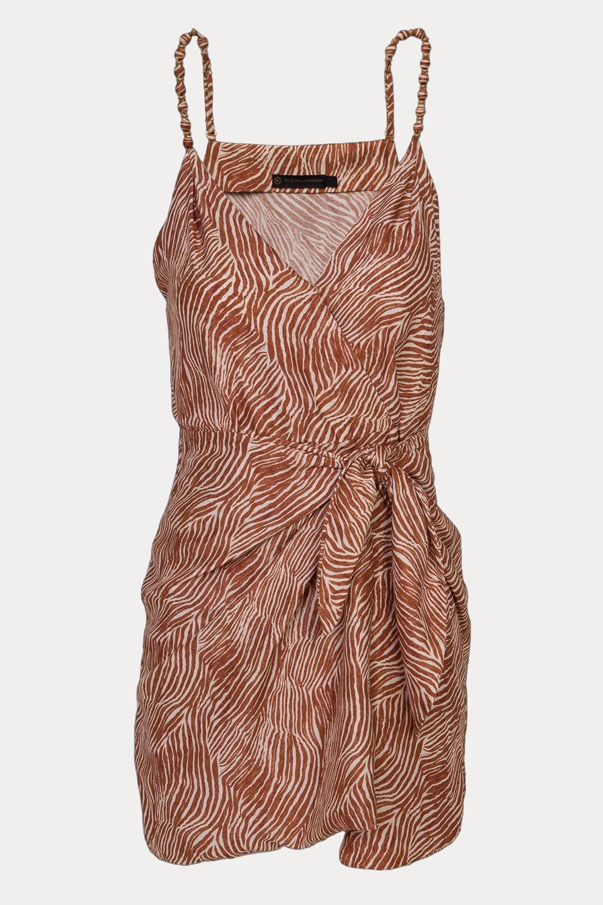 Vix Gisa İpekli Askılı V Yaka Mini Elbise-Libas Trendy Fashion Store