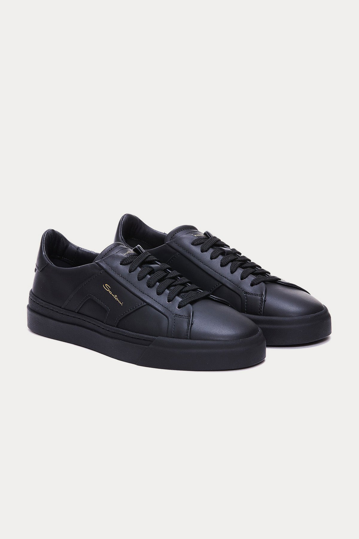 Santoni Double Buckle Deri Sneaker Ayakkabı-Libas Trendy Fashion Store