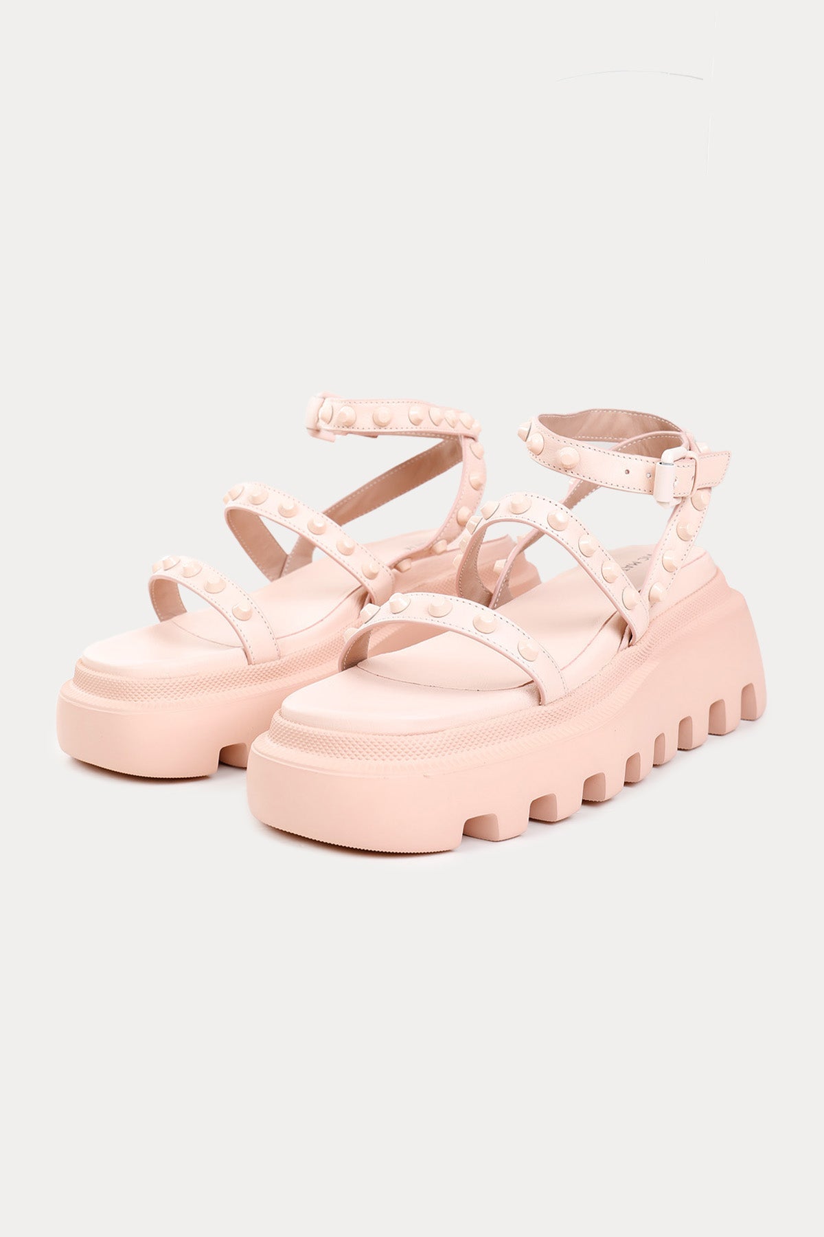 Vic Matie Küt Burun Troklu Deri Sandalet