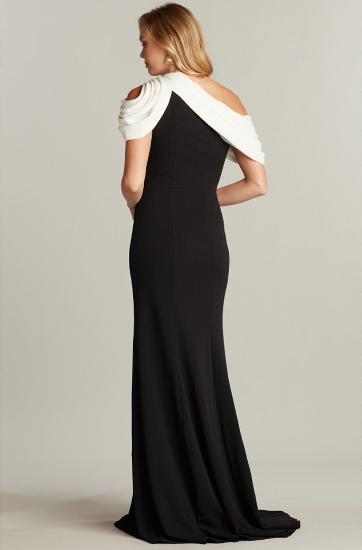 Tadashi Shoji Copley Drapeli Maxi Abiye Elbise-Libas Trendy Fashion Store