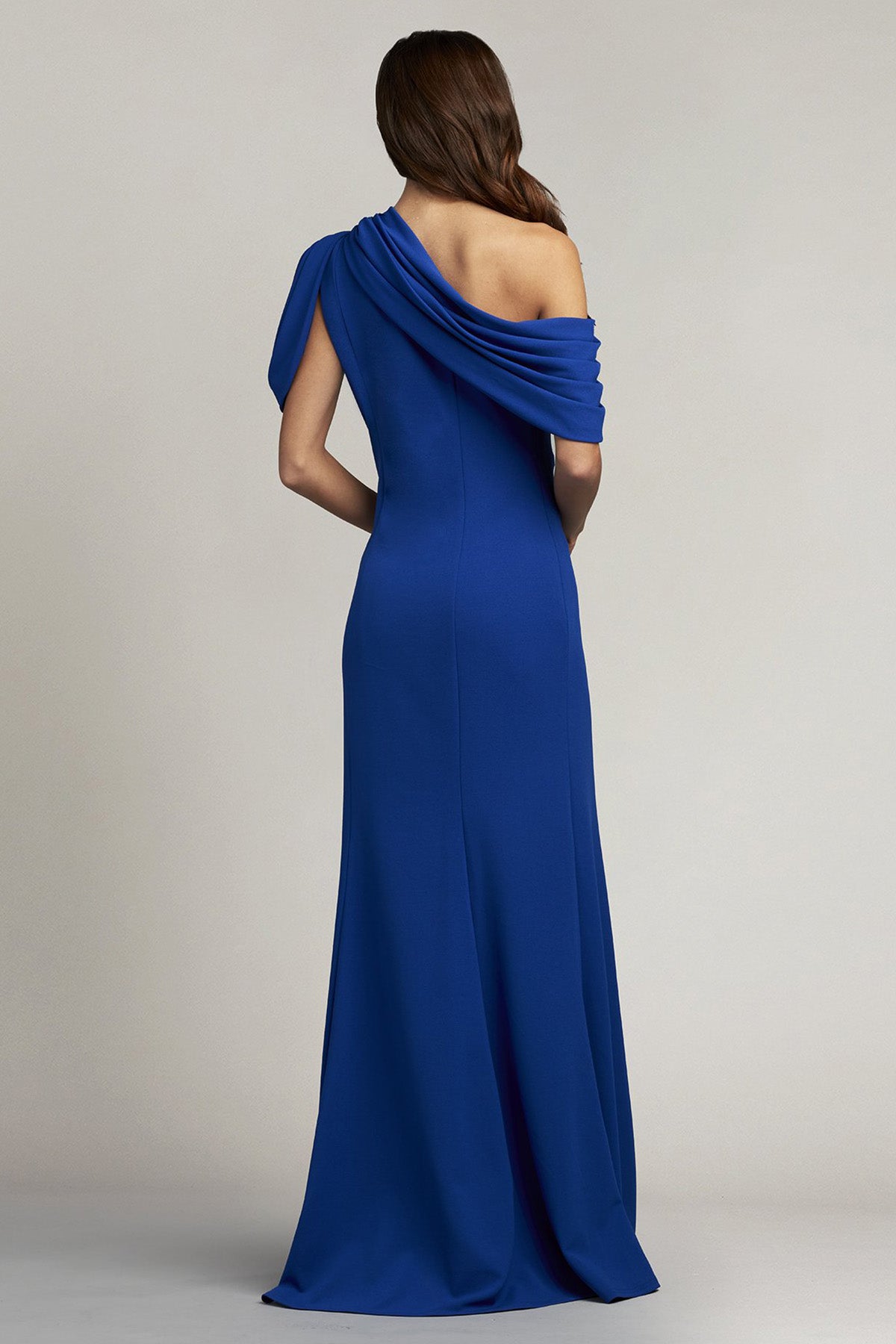 Tadashi Shoji Copley Drapeli Maxi Abiye Elbise-Libas Trendy Fashion Store