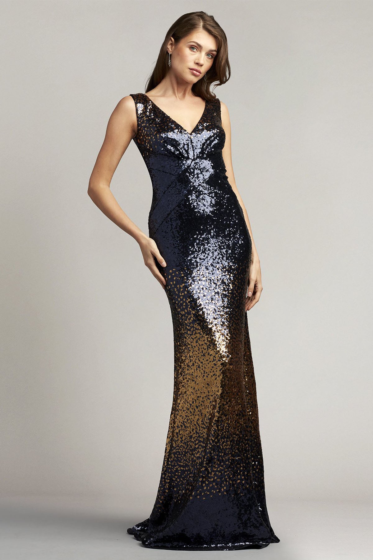 Tadashi Shoji Rafi Maxi Abiye Elbise-Libas Trendy Fashion Store