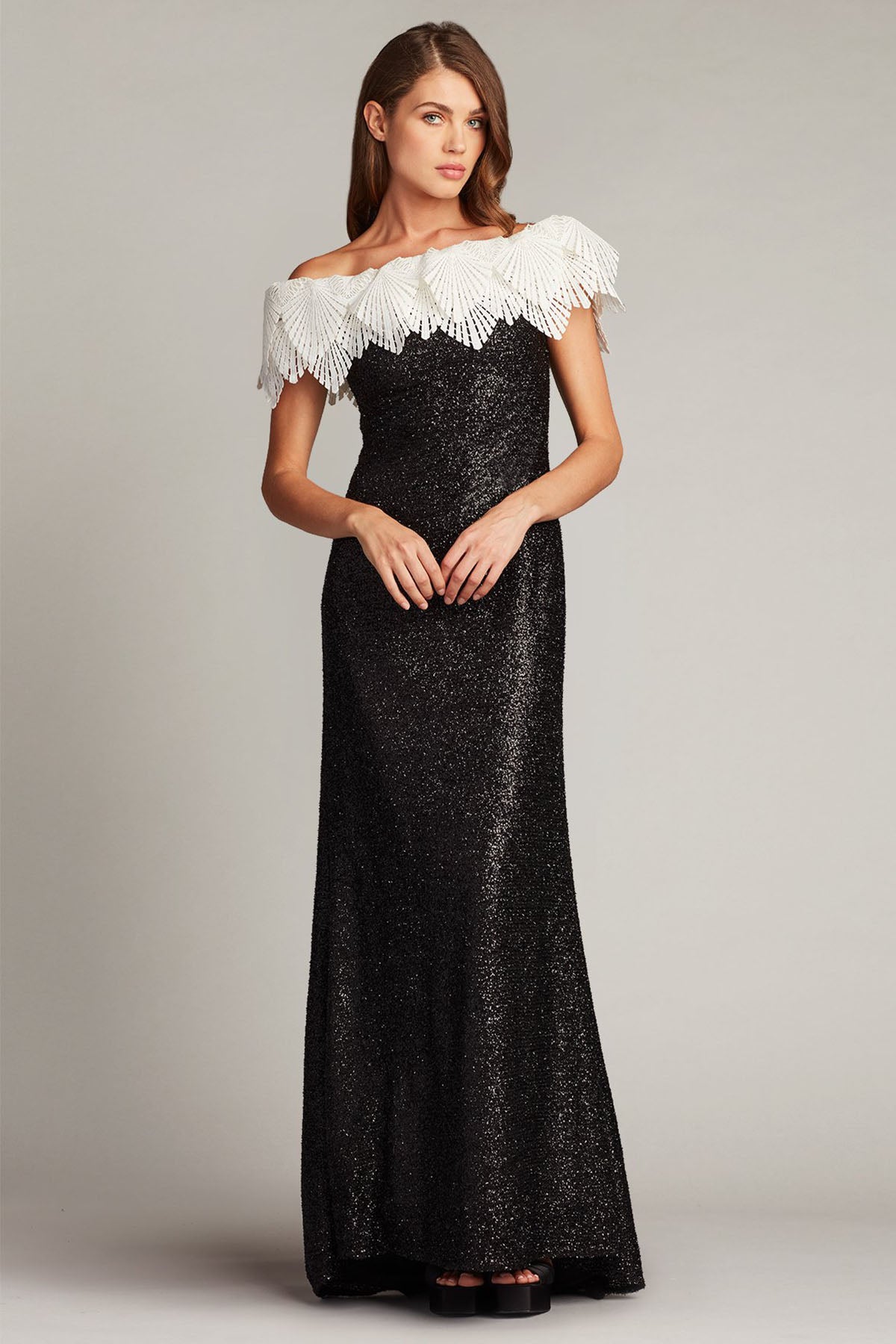 Tadashi Shoji Taj Maxi Abiye Elbise-Libas Trendy Fashion Store