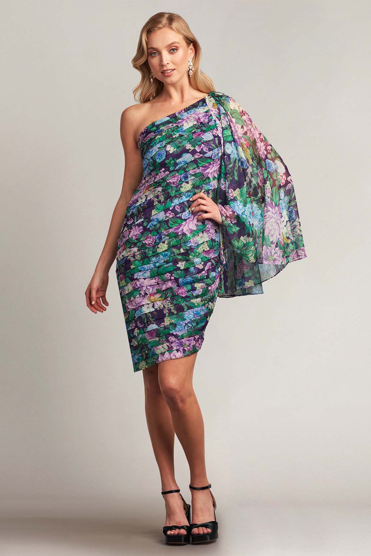 Tadashi Shoji Elena Tek Omuz Dizüstü Abiye Elbise-Libas Trendy Fashion Store