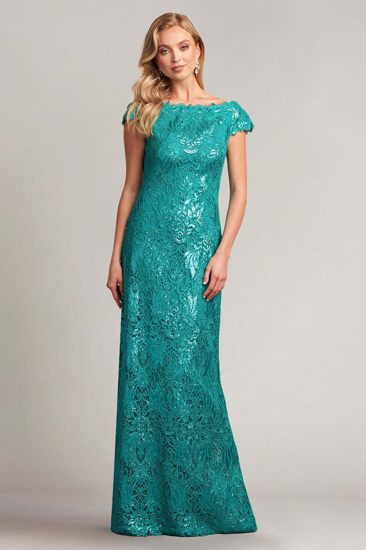Tadashi Shoji Fisher Maxi Abiye Elbise-Libas Trendy Fashion Store